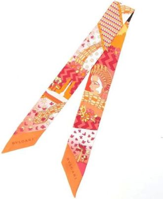 Bulgari Pre-owned Scarves, female, Multicolor, Size: ONE SIZE Pre-owned Vintage Silk Scarf