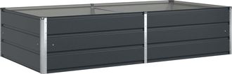 vidaXL Jardinera Gris Antracita 195 X 100 X 45 Cm Acero Galvanizado Vidaxl