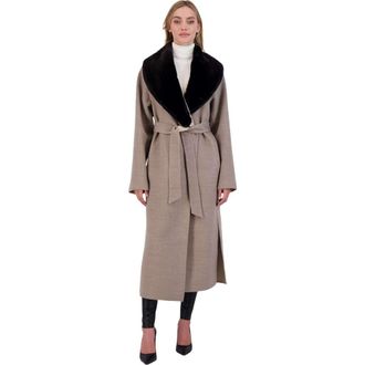 Gorski Coat Crafted from Loro Piana Wool in Taupe/beige at Nordstrom, Size Small