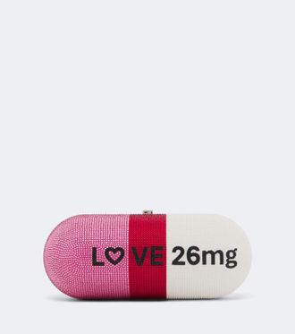 Judith Leiber Clutch Love Pill Capsule con cristalli
