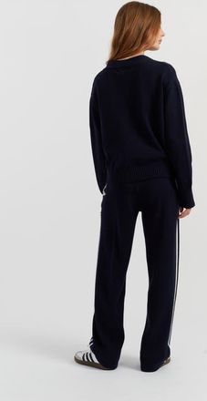 Chinti and Parker Snoopy Varsity Cotton Cardigan Sweater in Navy at Nordstrom, Size X-Large