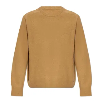 Maison Margiela Round-neck Knitwear, male, Beige, Size: XL Woolen Sweater