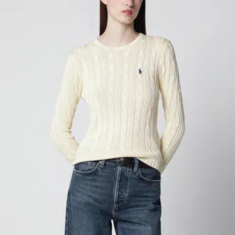 Polo Ralph Lauren Cream cable-knit cotton sweater