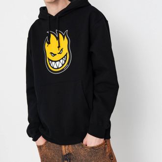 Spitfire Bighead Pullover Hoodie In Black/ Gold