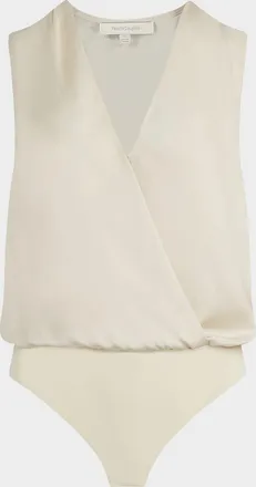 Favorite Daughter The Sleeveless Date Satin Bodysuit