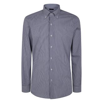 Fay Casual Knoopshirt - Heren - Casual Overhemden - Blauw - 4XL - Overhemden