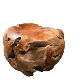 Wanda Collection Puf ra&iacute;z de teca maciza