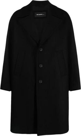 Neil Barrett Oversized Kimono - Zwart Wol - Heren - Mantel - Zwart - L - Wol - Jassen
