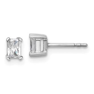 Diamond2Deal 14k Gold 1/2 ct Radiant Lab Grown Diamond Stud Earrings VS Clarity, D-E Color
