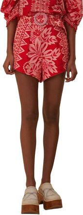 Farm Rio Farm Rio Flora Tapestry Red Short