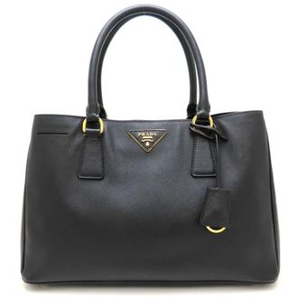 Prada Black Nero Leather Handbag Tote Bag (Pre-Owned)