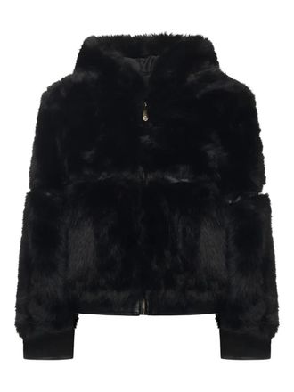 V&deg; 73 faux-fur zip jacket - Black