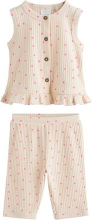 Next Kids Ribbed Vest & Pants Set in Pink at Nordstrom, Size 12-18M