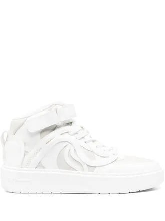 Stella McCartney logo patch faux leather sneakers - women - Other fibres - 36 - White
