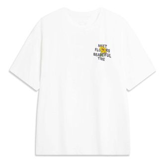 Li-Ning Floral Graphic T-shirt White AHSU687-1