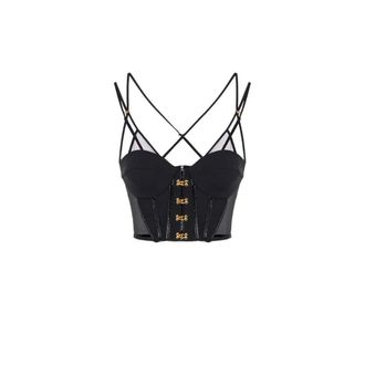 Elisabetta Franchi Donna, Top, Nero, M, new