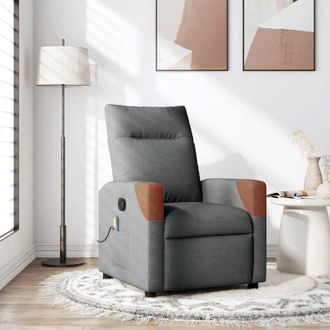 vidaXL Vidaxl - Sill&oacute;n De Masaje Reclinable De Tela Gris Oscuro