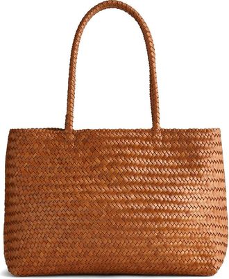Madewell Handwoven Leather Tote in Burnt Sienna at Nordstrom