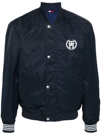 Tommy Hilfiger Bomber con ricamo - Blu