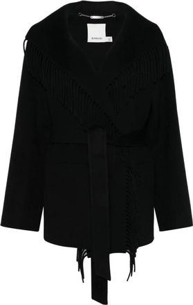 SIMKHAI Truien & Vesten, Dames, Zwart, S, Wol, Rowen Fringe Jacket