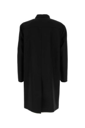 Gucci Mens Black Wool Coat Neronero Exterior: Lining: Cotton Cappotti
