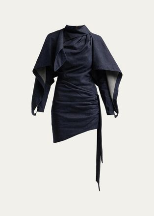 Zimmermann Valiant Draped Denim Mini Dress