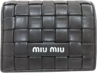 Miu Miu Pre-owned Wallets, female, Black, Size: ONE SIZE Pre-owned Leather Wallet