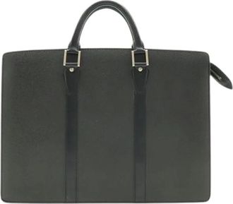 Louis Vuitton Pre-owned Taiga Briefcase - Dames - Vintage Handtas - Zwart - ONE Size - Leer - Vintage