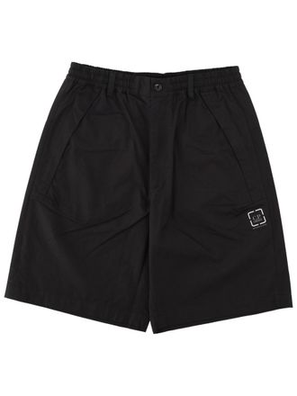 C.P. Company Black Metropolis Elastic Waistband Cotton Shorts