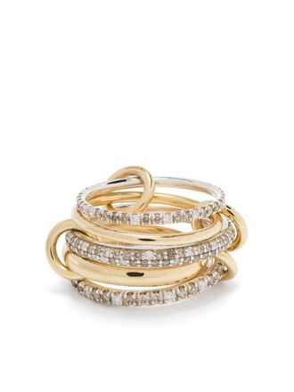 Spinelli Kilcollin 18k yellow gold and sterling silver Leo diamond ring