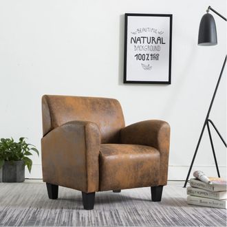 vidaXL Vidaxl - Sill&oacute;n Marr&oacute;n 70x69x72 Cm Piel Sint&eacute;tica