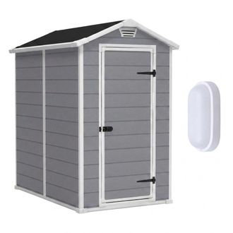 Keter Manor 4x3 Caseta De Jard&iacute;n + Iluminaci&oacute;n Exterior Led Incluida (230446-wo744)
