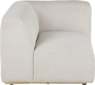 Maisons du monde Reposabrazos izquierdo para sof&aacute; modulable de pana beige