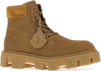 Moncler Mens Beige Suede Peak City Ankle Boots 235 Stivali
