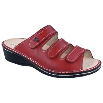 Finn Comfort Pisa Leather Womens Slides Sandals - Pomodore - Size:UK 5.5