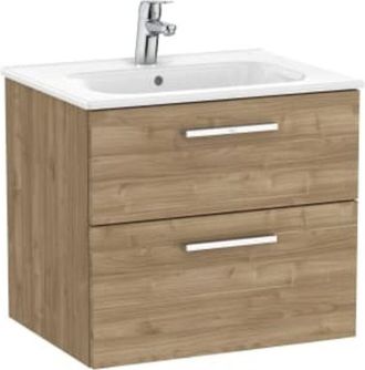 Roca Conjunto Victoria Base+lavabo 600 Nogal 2 Cajones.-roca: Dise&ntilde;o, Innovaci&oacute;n Y Calidad