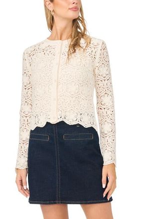 Vince Camuto Crochet Cardigan in True Cream at Nordstrom, Size X-Small P