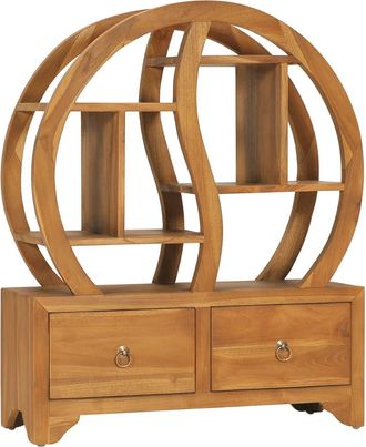 vidaXL Armario Con Estante Yin Yang Madera Maciza De Teca 68x26x83 Cm Vidaxl