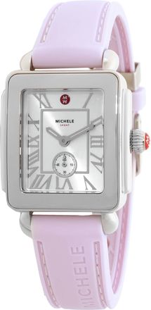 Michele Deco Sport Mid Quartz Silver Dial Ladies Watch MWW06H000009