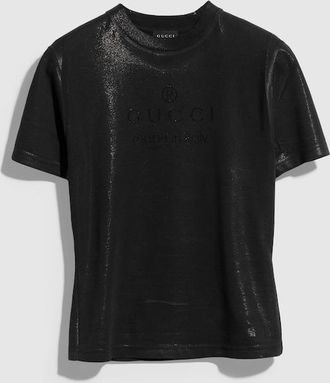 Gucci Technical Cotton Jersey T-shirt With Print, Black