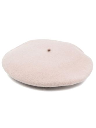 Borsalino brushed-finish wool beret - unisex - Wool - One Size - Neutrals