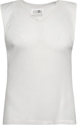 Maison Margiela mesh tank top - men - Fabric - M - White