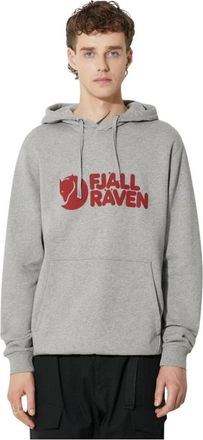Fj&auml;llr&auml;ven Felpa con cappuccio con logo - - Sweatshirts & Hoodies - Uomo - Grigio - XL