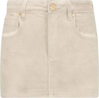 Roberto Cavalli Denim Minirok met Strass-versiering - Dames - Spijkerrokken - Grijs - S - Denim - Rokken