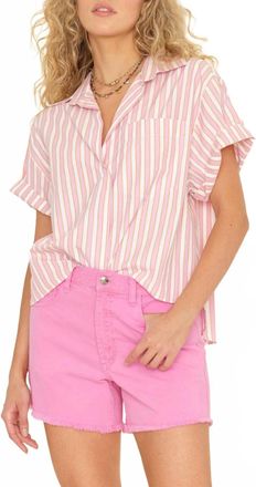 Xirena Drake Stripe Shirt In Pink