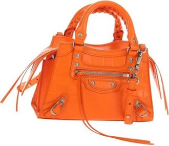 Balenciaga Pre-owned Vintage Hand Bag - Dames - Vintage Handtas - Oranje - ONE Size - Leer - Vintage