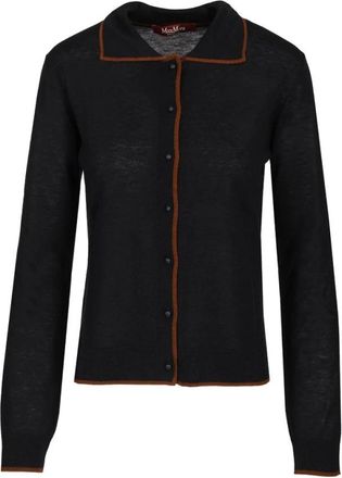 Max Mara Targa Cardigan - Dames - Vesten - Blauw - M - Wol - Truien & Vesten