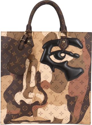 Louis Vuitton Sac Plat Brown Canvas Tote Bag (Pre-Owned)