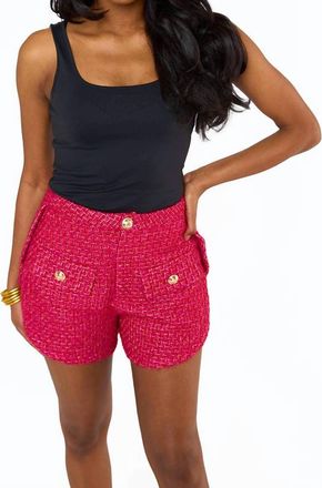 BuddyLove Mae High-Waisted Shorts In Strawberry Ice