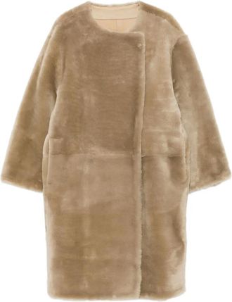 Toteme Cappotto senza colletto - Toni neutri